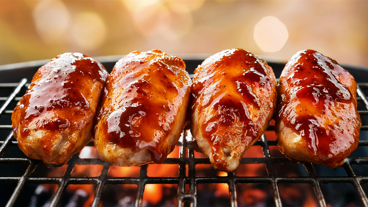 kip met spek bbq