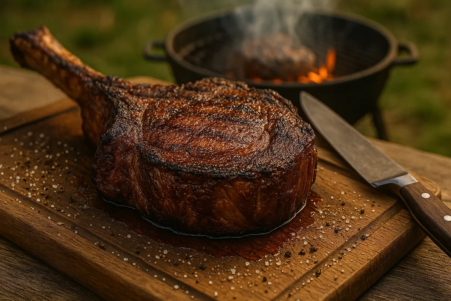 Cowboy steak BBQ