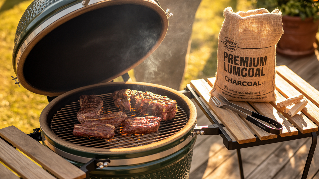 Houtskool kamado