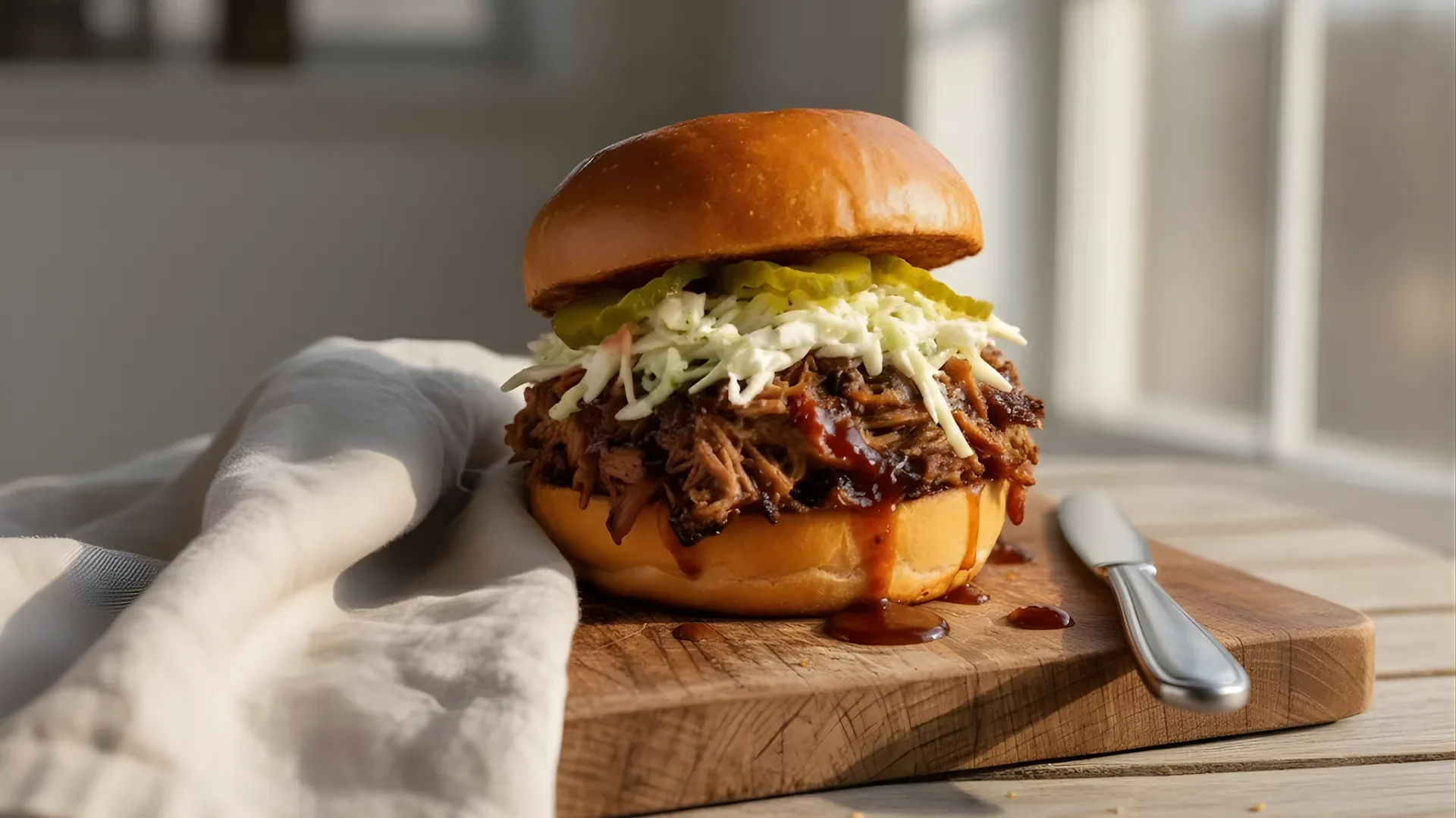 Broodje pulled beef